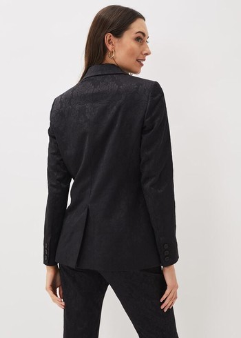 Phase Eight Joanna Jacquard Jackets Black USA | 8693415-AB